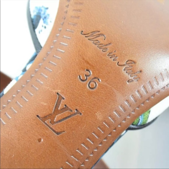 **Rare** Louis Vuitton Floral Kitten Heels - Picture 5 of 7